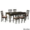 7 Pc Formal Dining Room Set - Dinette Table Featuring Leaf And 6 Dining Chairs - Cappuccino Finish (Seat Type Option) - HECA7-CAP-C -Gourmet Interiors 659554de f5c4 4609 a406 a98e697f1707