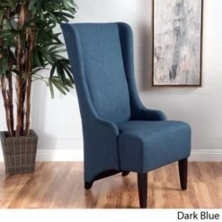 Callie High-back Fabric Dining Chair By Christopher Knight Home - 23.25" L X 28.75" W X 46.25" H - Teal -Gourmet Interiors 678abfb5 08dc 4259 82f1 8eee42c5cb03