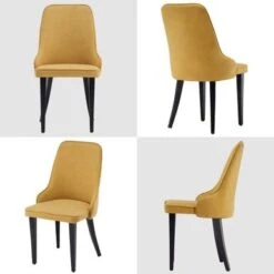 Mcombo Dining Chairs Sets Of 2, Modern Mid-Century Accent Side Chairs For Dining, Living Room, Kitchen - N/A - Black -Gourmet Interiors 679a6fa5 62c1 4b79 9638 88cb21aba2ba