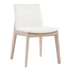 Aurelle Home Derek Modern Solid White Oak Dining Chairs (Set Of 2) - White