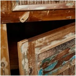 Brown Wood Rustic Cabinet - Brown - 2 Doors & Drawers -Gourmet Interiors 68207692 c527 4f9d 916e 17188fe66349