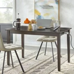 Simple Living Asher Dining Table With USB Port - Espresso -Gourmet Interiors 6828875a 218a 44ce ae10 20da73f3826f