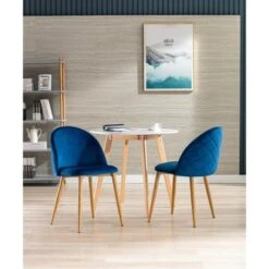 Porthos Home Gino Small Dining Table, Circular Top, Beechwood Legs - White