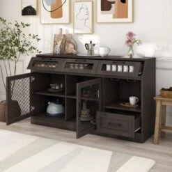 Nestfair Sideboard Multifunctional Buffet Cabinet With 4 Drawers And Adjustable Shelves - White 35 Nestfair Sideboard Multifunctional Buffet Cabinet With 4 Drawers And Adjustable Shelves - White -Gourmet Interiors 6939f635 3194 4cab 8f76 6947db2e73c5