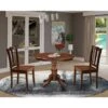 East West Furniture Dining Room Table Set- Kitchen Chairs And Dining Room Table - Wooden Seat - Mahogany Finish (Pieces Option) - HBDL3-MAH-W -Gourmet Interiors 6a09786a 83fd 41f9 95d4 2bf1434c59c7