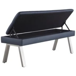 Somette Janice Blue Dining Bench - Single - Dining Height -Gourmet Interiors 6a0c12fc 505a 4c97 b7a4 50dac7e727c7