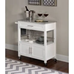 Chestley Kitchen Cart With Granite Top White -Gourmet Interiors 6a44db5d 618e 4279 bbd5 104d42cb0883