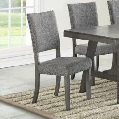 Set Of 2 Upholstered Fabric Dining Chairs - Black -Gourmet Interiors 6ae52009 3b93 40e4 a8c7 06cb4538c9cb