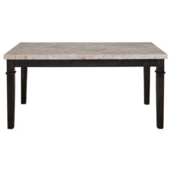 Picket House Furnishings Bradley Marble Dining Table - Walnut - Walnut