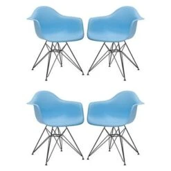 Porch & Den Old Weir Mid-Century Metal Eiffel Base/ Bucket Dining Chair (Set Of 4) - Red -Gourmet Interiors 6b5ce818 de3b 40aa aa6e f5e331070d2a