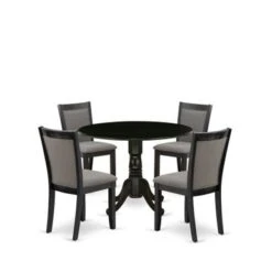 Modern Dining Table Set Consists Of A Dining Table With Drop Leaves And Parson Chairs (Pieces And Finish Option) - DLMZ5-AB6-06 -Gourmet Interiors 6c4eba59 02a7 4879 876f e13d41c662e3