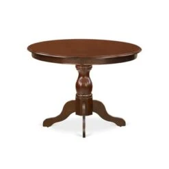 East West Furniture Dining Room Table Set- Kitchen Chairs And Dining Room Table - Wooden Seat - Mahogany Finish (Pieces Option) - HBDL3-MAH-W -Gourmet Interiors 6c72c5af 580d 4a90 acbf 286c9508a5ad