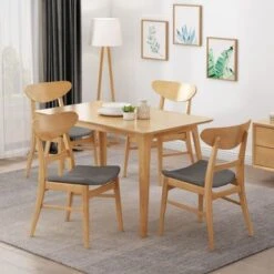 Idalia Mid-century Modern Dining Chairs (Set Of 4) By Christopher Knight Home - Dark Gray + Walnut -Gourmet Interiors 6ca4f3ad 6856 4a80 842f dcc5288f2e4a