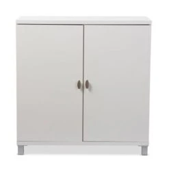 Baxton Studio Marcy Contemporary White Wood Storage Sideboard Cabinet - White -Gourmet Interiors 6ca83ea4 aac6 43a0 be23 3a49aa16aa5e