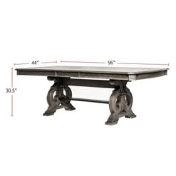 Wood Round Dining Table In Rustic Natural Tone - Rustic Natural Tone - Rectangle Top -Gourmet Interiors 6ce9c814 4bd9 4dba 9e01 5316c55cbf10