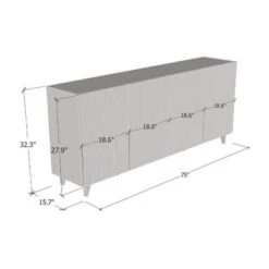 Pafos 4D 75" Sideboard - White 19 Pafos 4D 75" Sideboard - White -Gourmet Interiors 6ceae4b0 6def 49a2 a6e3 e063f8222ab3
