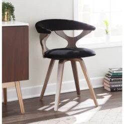 Carson Carrington Viby Mid-century Modern Swivel Dining/ Accent Chair - N/A - Yellow Velvet/Black -Gourmet Interiors 6e2ca7e9 e6dd 48c1 af64 f37e2b9c65cb