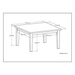 WYNDENHALL Colburn SOLID HARDWOOD And Rubberwood Contemporary Dining Table - 66 W X 40 D X 30 H - Java Brown -Gourmet Interiors 6e4b1e3b 8a97 4c7d b286 1e485f3ed64e