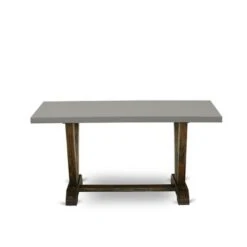 East West Furniture Dinette Set, A Dinner Table And Padded Chairs With Linen Fabric Seat (Pieces Option) - V796MZN32-5 -Gourmet Interiors 6e6f66de 747f 4e8d 884b 3efed0844779