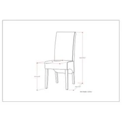 WYNDENHALL Franklin Transitional Deluxe Parson Dining Chair (Set Of 2) - 17.7"w X 19.7"d X 40.2"h - Satin Cream -Gourmet Interiors 6e7aaa17 7acd 408c beb1 7d3c605fd179