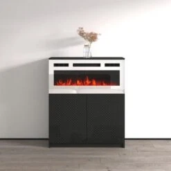 Carla 01 WH-EF Electric Fireplace Sideboard - Black 21 Carla 01 WH-EF Electric Fireplace Sideboard - Black -Gourmet Interiors 6e823f1f 4b03 4e37 9d3b f4fe529b157f