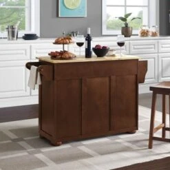 Eleanor Natural Wood Top Kitchen Island - Portable - Wood -Gourmet Interiors 6e85066f a41c 4cdc 80e2 ccb226751a29