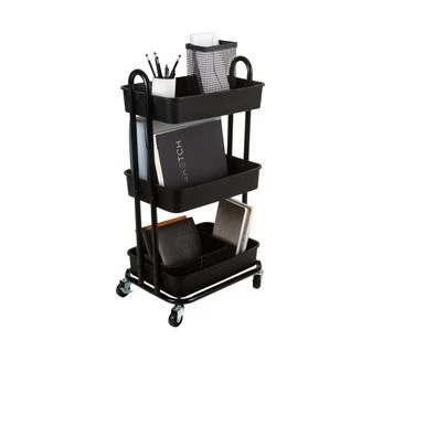 Organize It All Rolling Multifunctional Storage Cart - 3 Tier 4 Organize It All Rolling Multifunctional Storage Cart - 3 Tier - Image 2