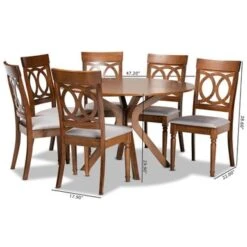 Baxton Studio Jessie Modern And Contemporary 7-Piece Dining Set - Espresso -Gourmet Interiors 6faeb955 f475 454e b1db 317ada3e69e3