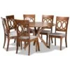 Baxton Studio Jessie Modern And Contemporary 7-Piece Dining Set - Walnut -Gourmet Interiors 6fb98629 d310 4041 905f b7ecc4fad76c