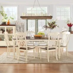 Mackenzie Country Antique Extending Scroll Back Dining Set By INSPIRE Q Classic - 5-Piece Set - Antique White -Gourmet Interiors 706d7aa7 69e5 4c33 bac2 66c849bf2221