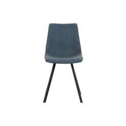 LeisureMod Markley Modern Leather Dining Chair With Metal Leg Set Of 2 - Charcoal Black -Gourmet Interiors 7093c788 e680 4f2e b374 e65749050cdf