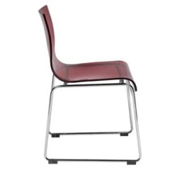 LeisureMod Lima Modern Acrylic Dining Chair With Chrome Base - Clear -Gourmet Interiors 70962654 2d13 4fe9 bbc3 4574f8cfe690