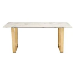 Ben Air Dining Table White & Gold - White/Gold - White/Gold -Gourmet Interiors 71486bda da59 4b1c 8081 b942f94c1d43