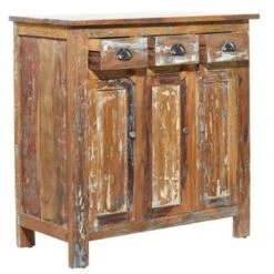 Brown Wood Rustic Cabinet - Brown - 2 Doors & Drawers -Gourmet Interiors 7194dbea 78e8 41fb 9da9 e88999c0fd1f