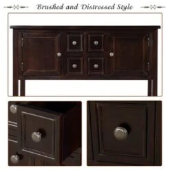 Moda Cambridge Series Buffet Sideboard Console Table - Espresso -Gourmet Interiors 72902051 1d4a 4a9f b9e0 de827e45dbb9