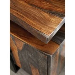 Carbon Loft Maud Grey Sheesham And Black 4-door Server - Grey Sheesham -Gourmet Interiors 733f166a 6be5 4273 96ac ae23837e898b