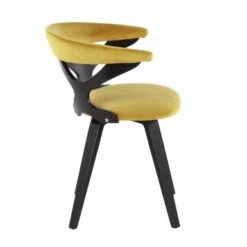 Carson Carrington Viby Mid-century Modern Swivel Dining/ Accent Chair - N/A - Yellow Velvet/Black -Gourmet Interiors 73a9a37d 9684 498b 88fd 063fc03fd5ad