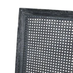 Regina French Country Wood And Cane Upholstered Dining Chair (Set Of 6) By Christopher Knight Home - Black + Gray -Gourmet Interiors 73d5035e d26d 417e 8dca bddc99073deb