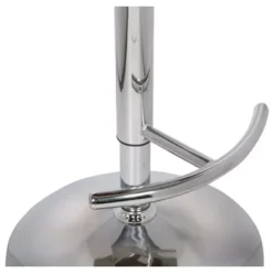 Butterfly Adjustable Height Swivel Black Faux Leather And Walnut Wood Bar Stool With Chrome Base -Gourmet Interiors 741db0f4 366b 49d3 8c5d cc2df7441481