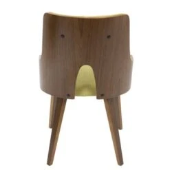 LumiSource Stella Mid-Century Modern Padded Dining/Accent Chair (Set Of 2) - Black Faux Leather/walnut -Gourmet Interiors 743376f5 4e38 415c ad57 ce4a1ead40cf