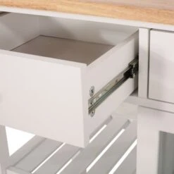 Byway Contemporary Kitchen Cart With Wheels By Christopher Knight Home - Black + Natural -Gourmet Interiors 743831ab 2c15 4b15 8d4e 1b01fae8d259