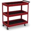 Mcombo 3 Tiers Metal Tool Cart For Garage, Utility Heavy Duty Cart With Anti-Scratched Cloth, Lockable Wheels, TC77 - Red 2 Mcombo 3 Tiers Metal Tool Cart For Garage, Utility Heavy Duty Cart With Anti-Scratched Cloth, Lockable Wheels, TC77 - Red -Gourmet Interiors 7443f1b9 522e 4695 bd25 9301a71eed1b