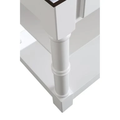 Monterey 36 In. Kitchen Island With Walnut Veneered Wood Countertop - 36" W X 28" D - Stationary - White - Wood 12 Monterey 36 In. Kitchen Island With Walnut Veneered Wood Countertop - 36" W X 28" D - Stationary - White - Wood - Image 10