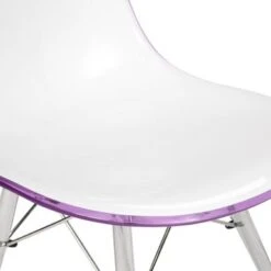 LeisureMod Dover Acrylic Transparent Dining Chair (Set Of 4) - White Red -Gourmet Interiors 74479d4d 1db8 46e0 b43a 37fcdb8c9922