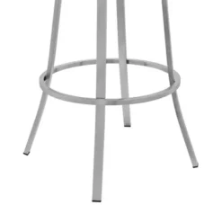 Palmdale Swivel Modern White Faux Leather 30" Bar Stool In Brushed Stainless Steel Finish -Gourmet Interiors 74736aee 05b1 4980 98bb 0fff457396f0