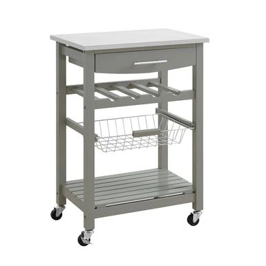 Causey Kitchen Cart Grey 3 Causey Kitchen Cart Grey