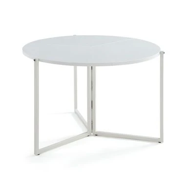 Somette Round Foldaway Dining Table - Matte Grey 4 Somette Round Foldaway Dining Table - Matte Grey - Image 2