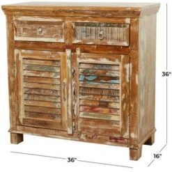 Brown Wood Rustic Cabinet - Brown - 2 Doors & Drawers -Gourmet Interiors 76a09375 081e 4766 9707 c7933cfed708