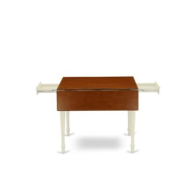 East West Furniture Dining Set-Small Dining Table- Wood Dining Chairs With Solid Wood Seat (Number Of Chairs Option) - MZDA3-WHI-W 11 East West Furniture Dining Set-Small Dining Table- Wood Dining Chairs With Solid Wood Seat (Number Of Chairs Option) - MZDA3-WHI-W - Image 9