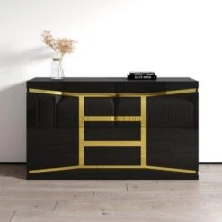 Prestige 55" Sideboard - Black -Gourmet Interiors 772845f7 ef34 4cd4 9acf 48a293b6149f